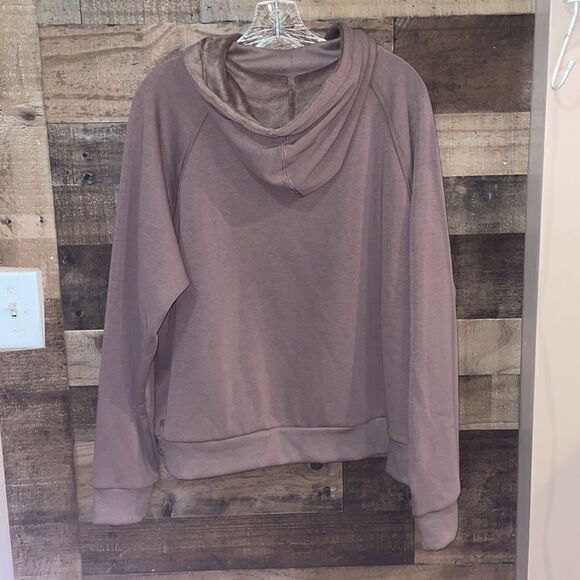 Zella Mocha Hooded Pullover Sweatshirt - Picture 7 of 7